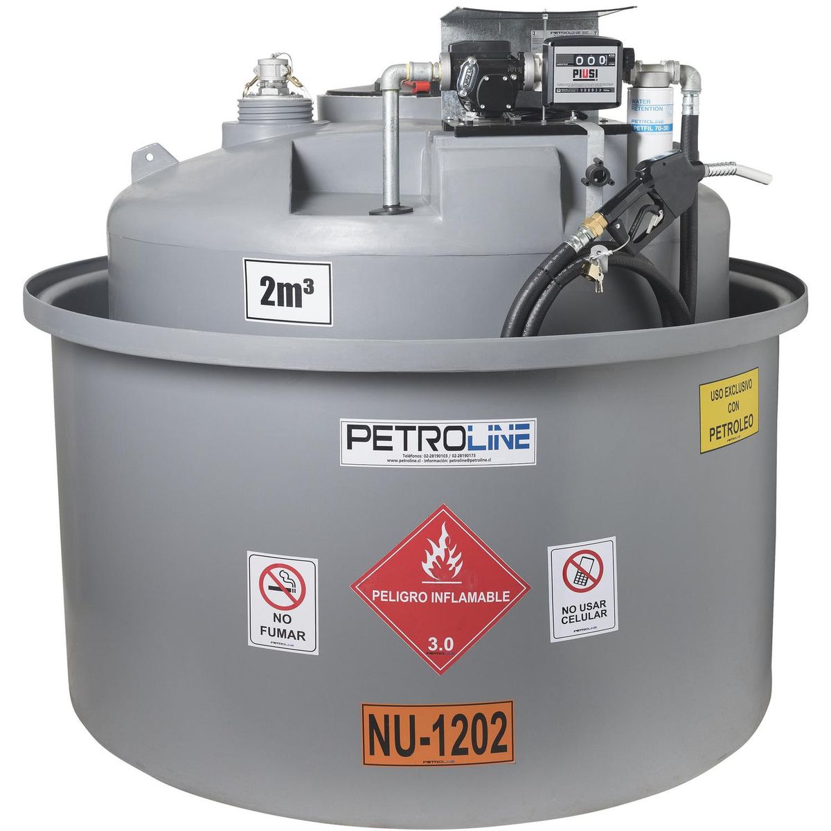 PETROLINE - Estanque combustible isla tank diesel 2000 l