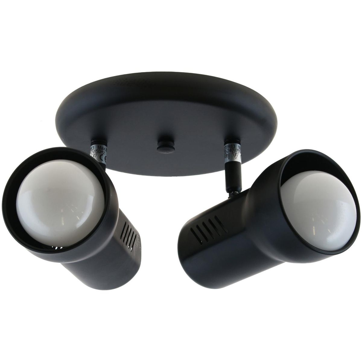 BP ILUMINACION - Barra Led R63 2 Luces Metal Negro