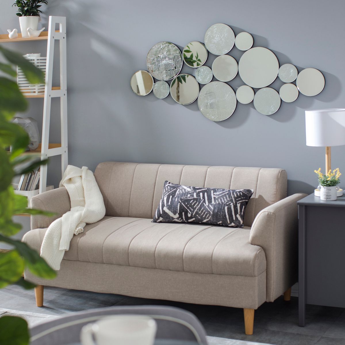 JUST HOME COLLECTION - Espejo redondo Massa 59x120 cm