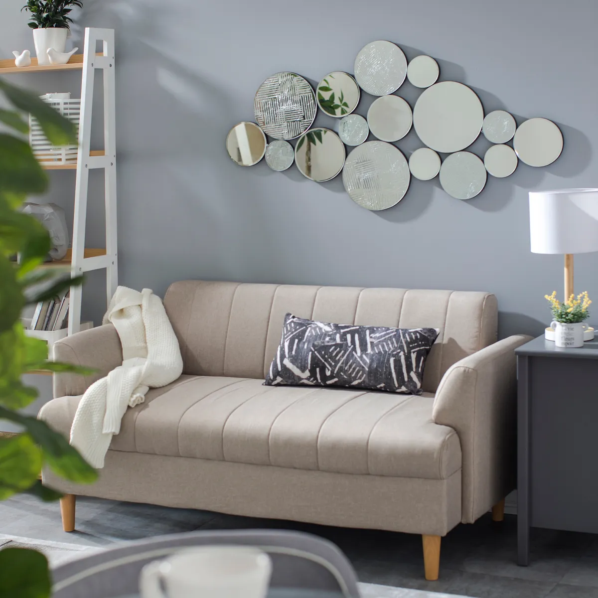 JUST HOME COLLECTION - Espejo redondo Massa 59x120 cm