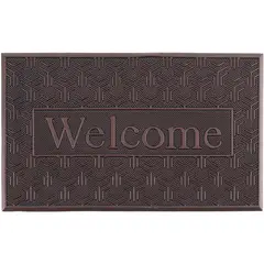 JUST HOME COLLECTION - Limpiapiés Welcome 45x75 cm Caucho Gris