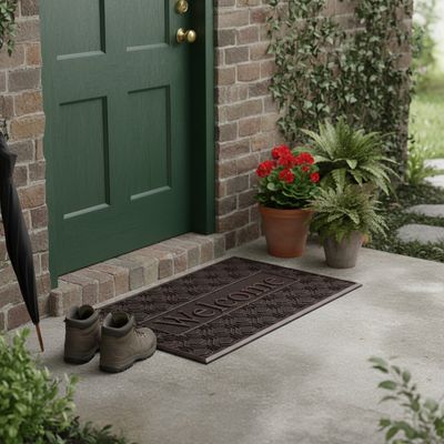 Imagen 2 del producto Limpiapies Welcome 45x75 cm Caucho Gris