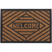 Limpiapies Welcome 60x40 cm Caucho Café/negro