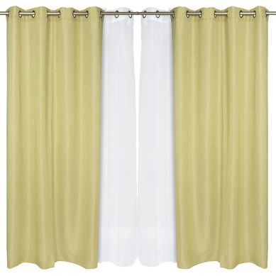 Set de cortinas tela 140x220cm Corcovado verde