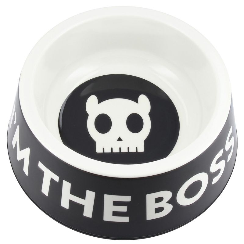 BIONIC - Plato de comida para mascota ,de melamina 460 g - negro (the boss)