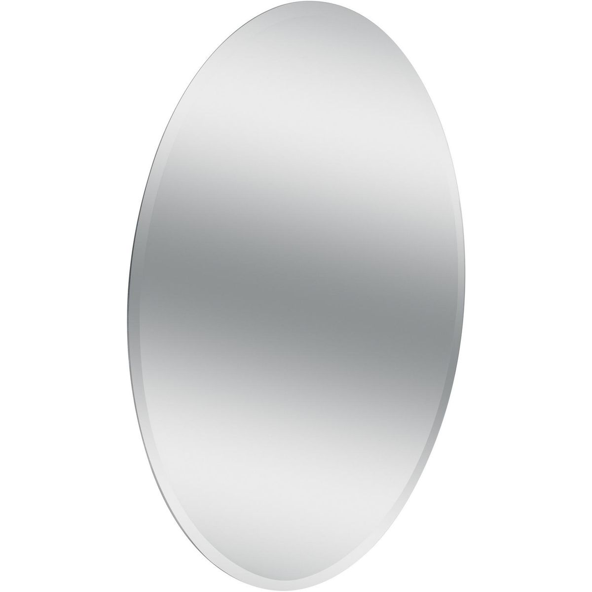 KLIPEN - Espejo con Bisel Baño Forma Redonda 60x60 cm Gris Cherry