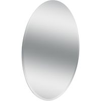 Espejo con Bisel Pared Forma Redonda 60x60 cm Gris Cherry