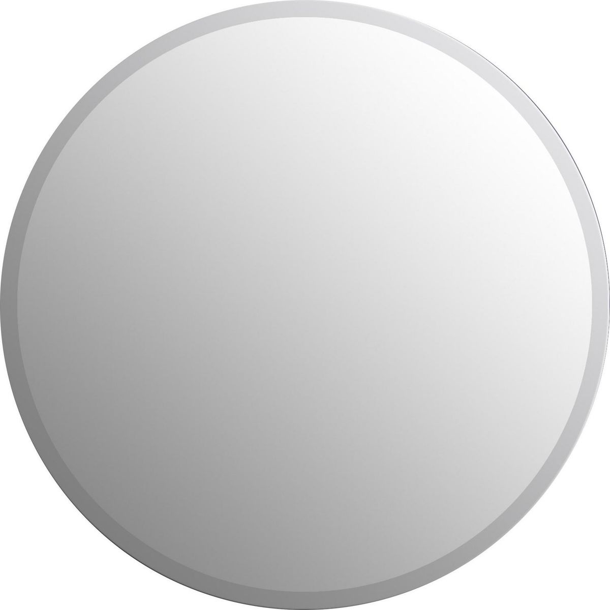 KLIPEN - Espejo con Bisel Baño Forma Redonda 80x80 cm Gris Cherry