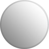 Espejo con Bisel Pared Forma Redonda 80x80 cm Gris Cherry