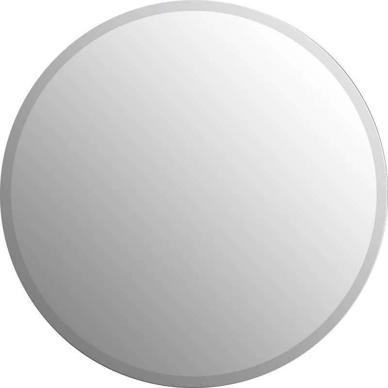 KLIPEN - Espejo con Bisel Baño Forma Redonda 80x80 cm Gris Cherry