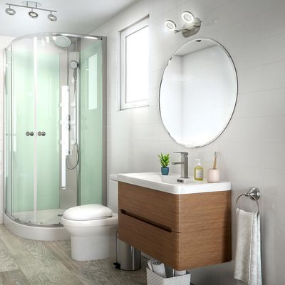 Imagen 2 del producto Espejo con Bisel Pared Forma Redonda 80x80 cm Gris Cherry