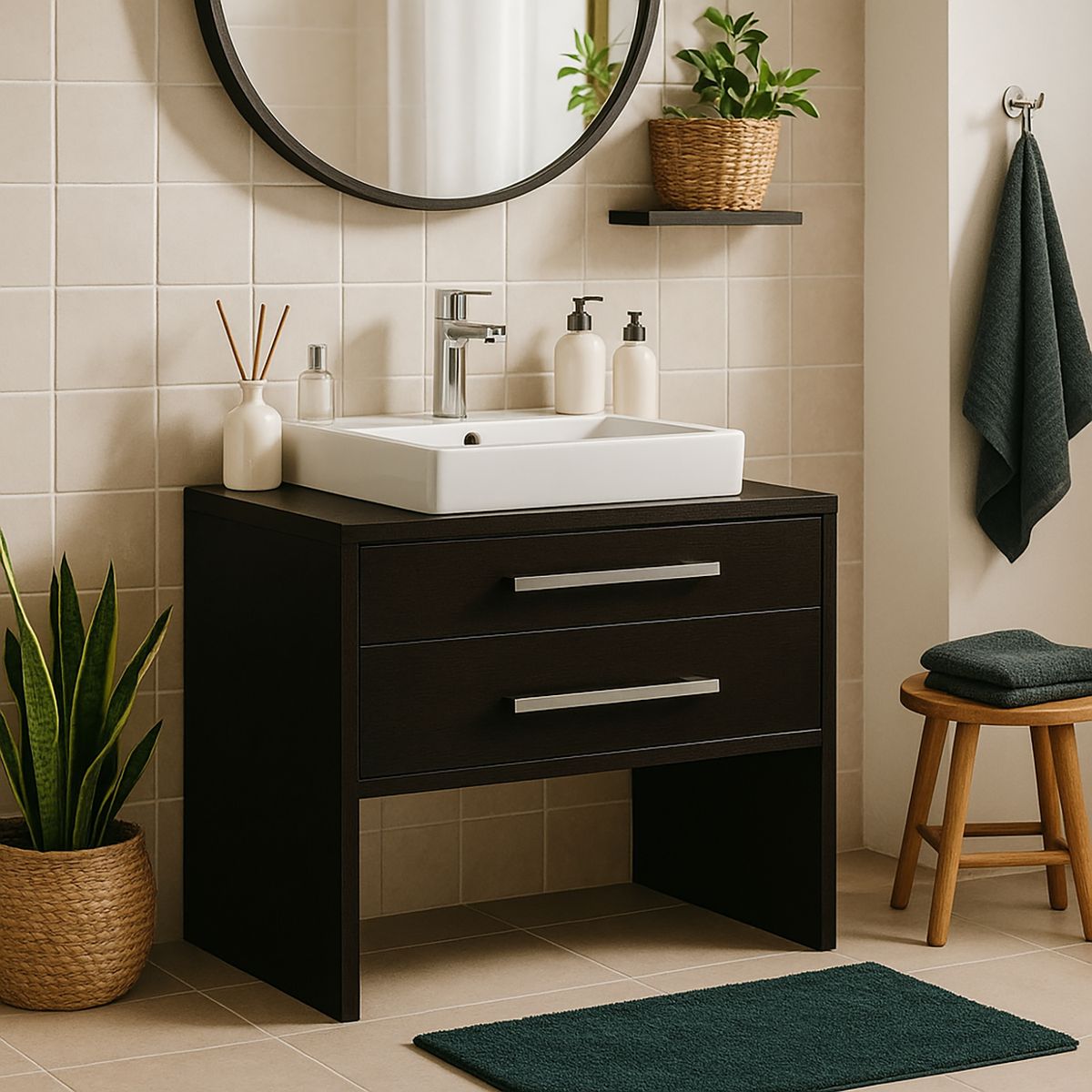 KLIPEN - Mueble tender 100x52x85 cm moka sin lavamanos