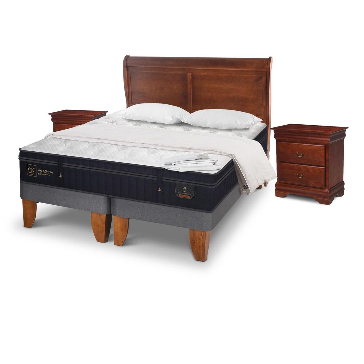 Cama Europea Super Premium King + Muebles + Textil, marca CIC - Foto 2