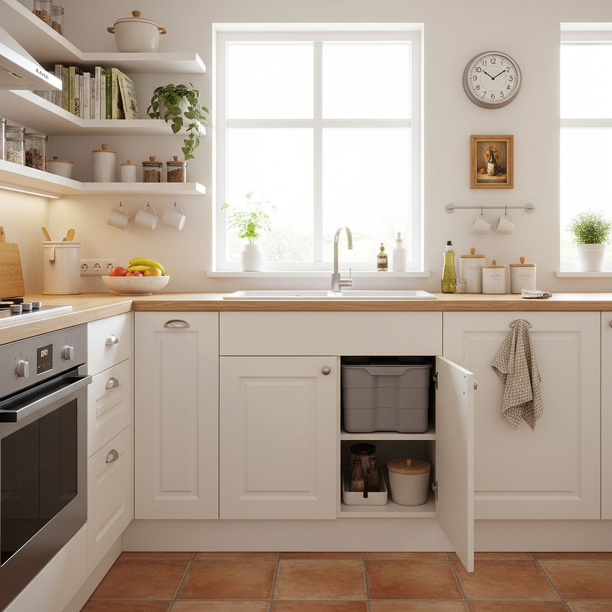 REHAU - Basurero para Puertas 6.56 Litros Plástico Gris