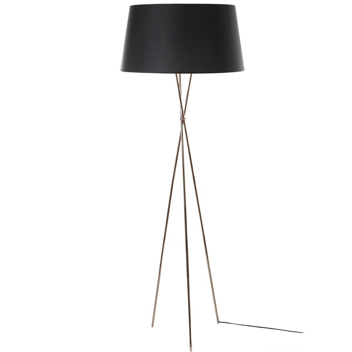 DISEÑO 3 - Lámpara de Pie Trípode Cobre Naranjo 44x157 cm