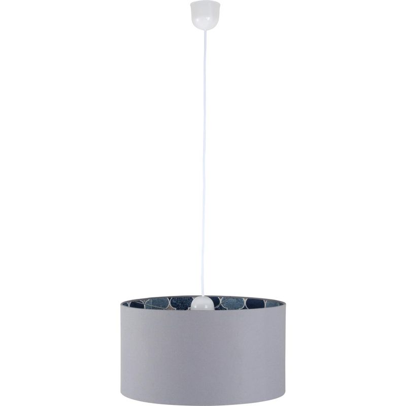 CONCEPT - Lámpara de Colgar Rombo Tela Gris/Plata 40 cm