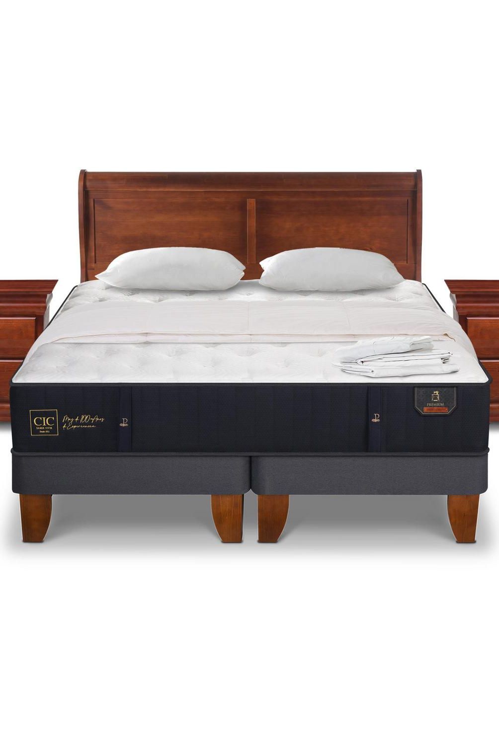 CIC - Cama Europea Premium King  + muebles + textil