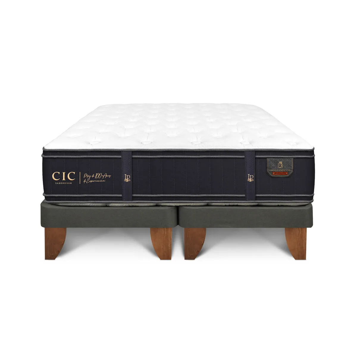 Cama 2 plazas Europea Grand Premium Gris, marca CIC - Foto 2