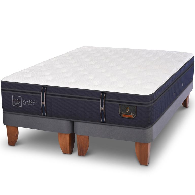 CIC Cama King Europea Grand Premium Gris