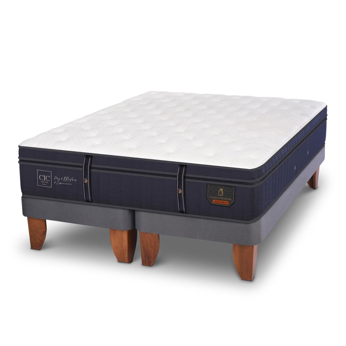 CIC - Cama Super king Europea Grand Premium Gris