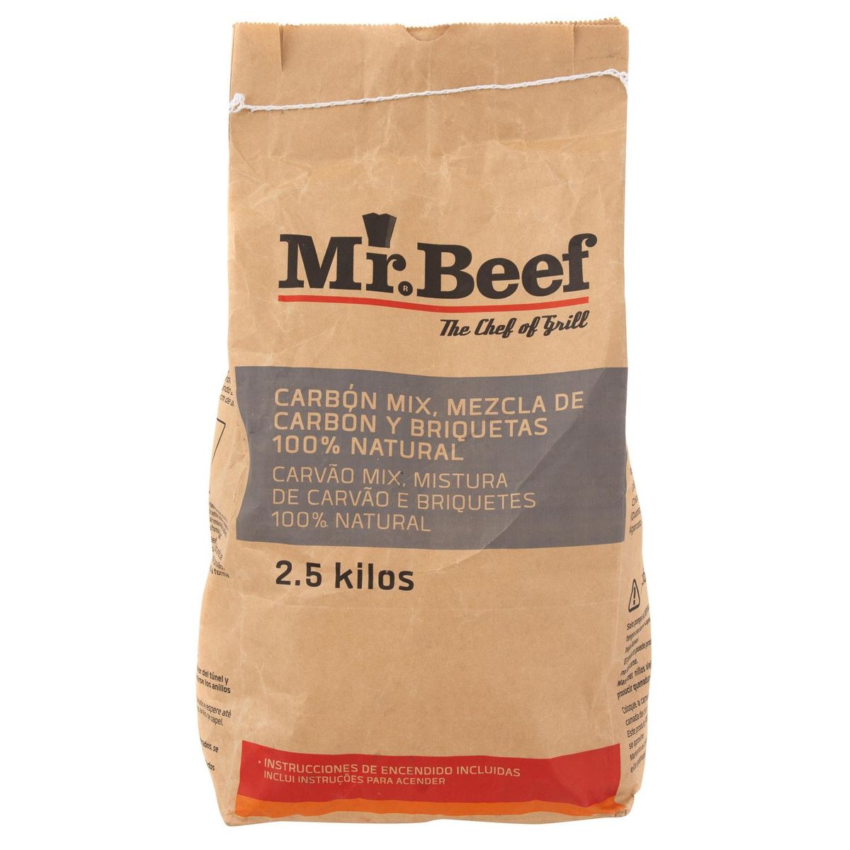 MR BEEF - Carbón Mezcla con Briquetas 2.5 kg