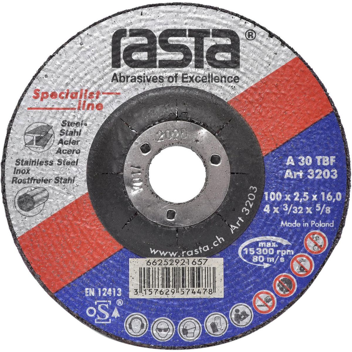 RASTA - Disco de Corte Metal 20" (500x5,0x40 mm) Maquina Estacionaria