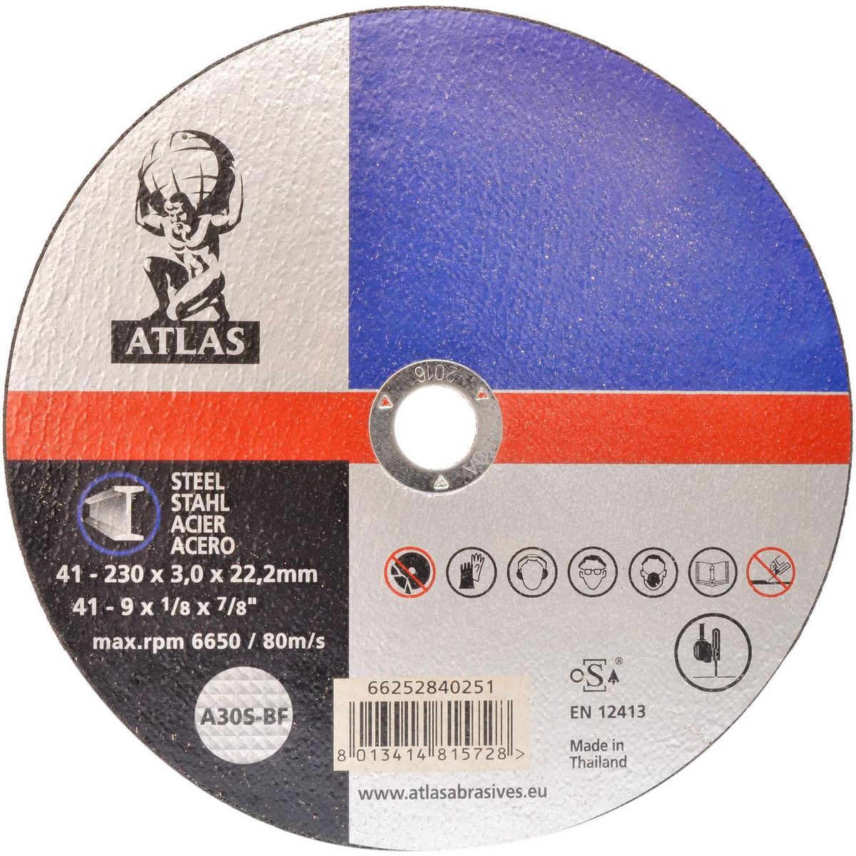 RASTA - Disco de Corte Metal 12" (300x2,5x25 mm) Tronzadora Portatil