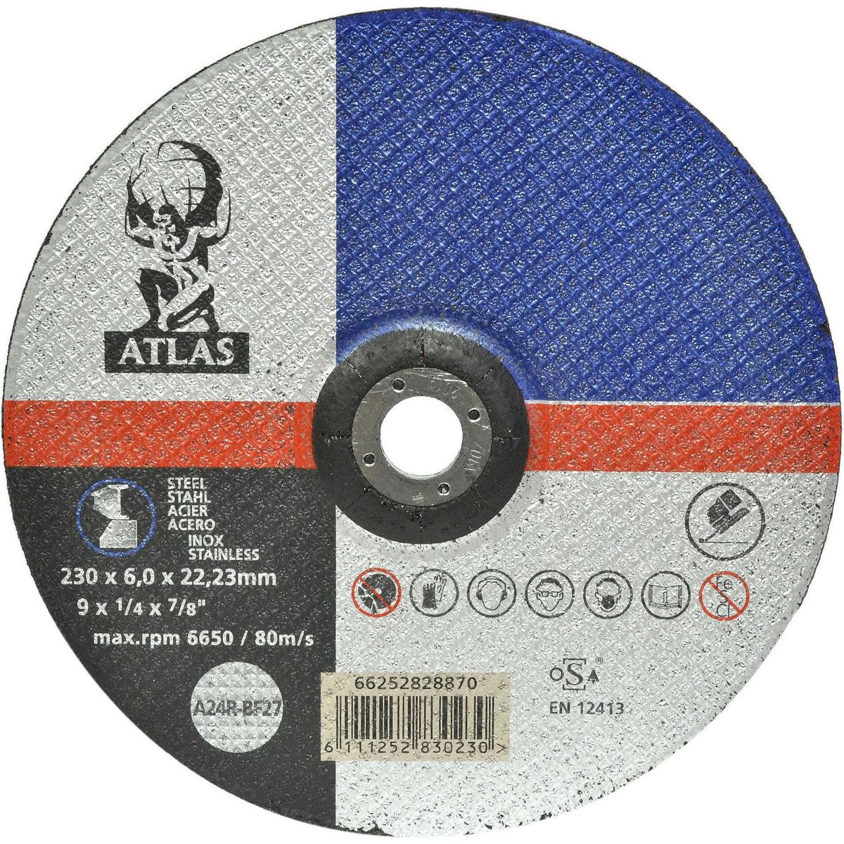 RASTA - Disco de Corte Metal 9" (230x3,0x22 mm) CE