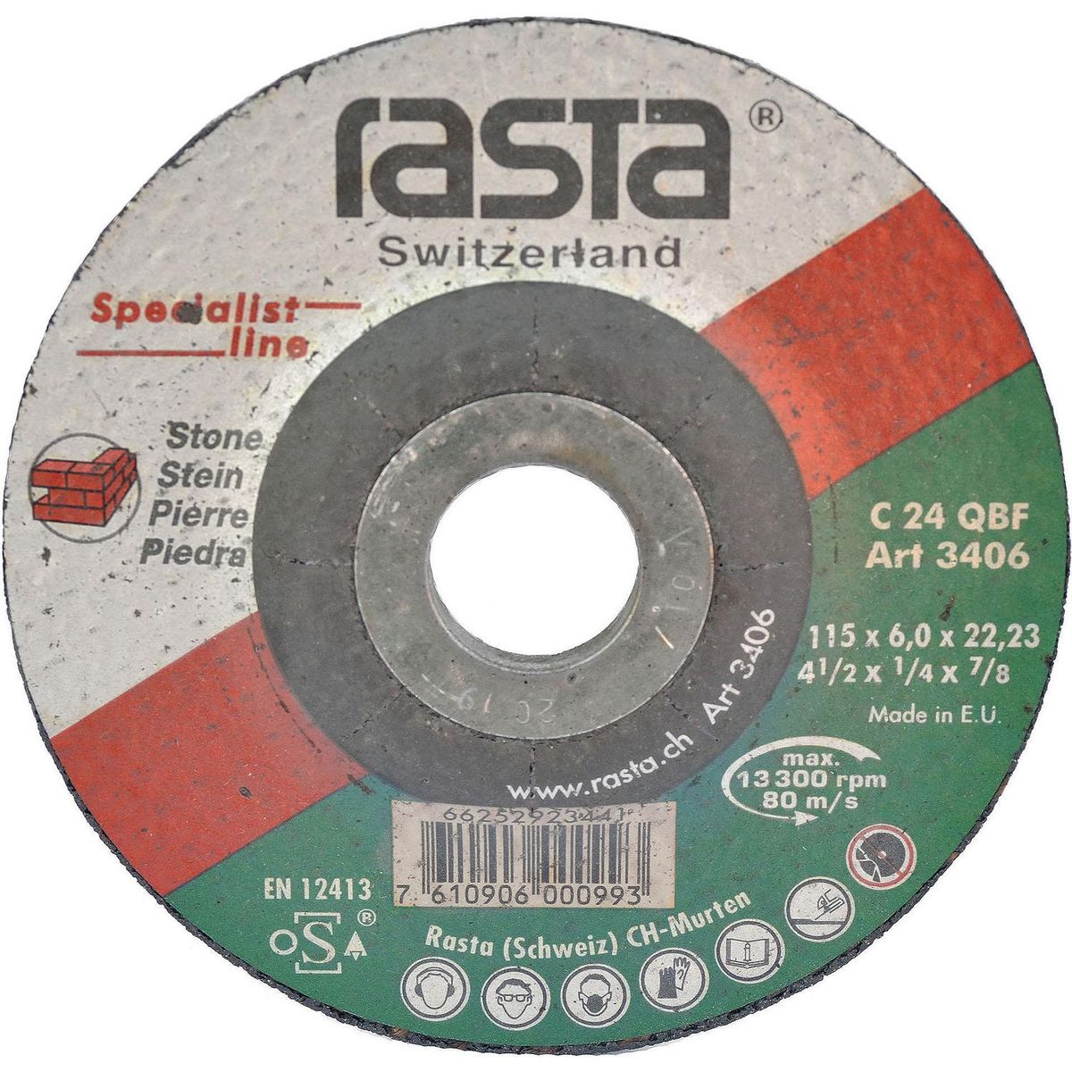 RASTA - Disco de Corte Metal 7" (180x3,0x22 mm) CE