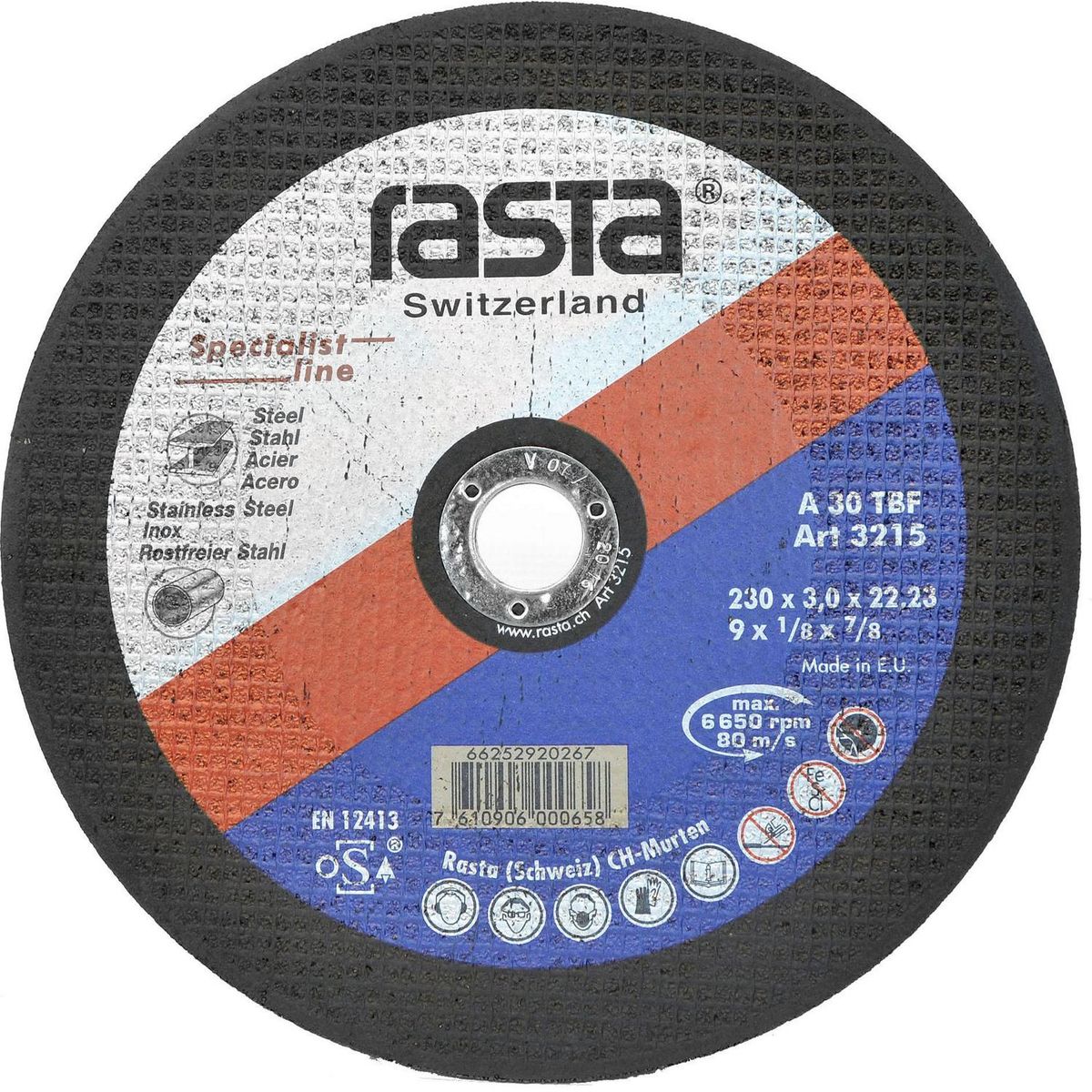 RASTA - Disco de Corte Metal 7" (180x2,0x22 mm) RE