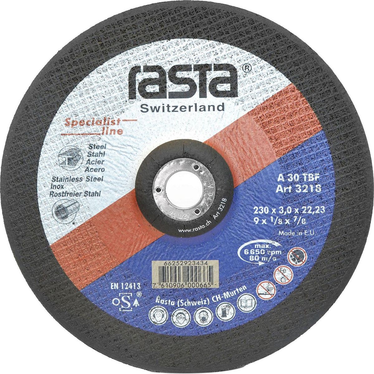 RASTA - Disco de Corte Piedra 9" (230x3,0x22 mm) RE