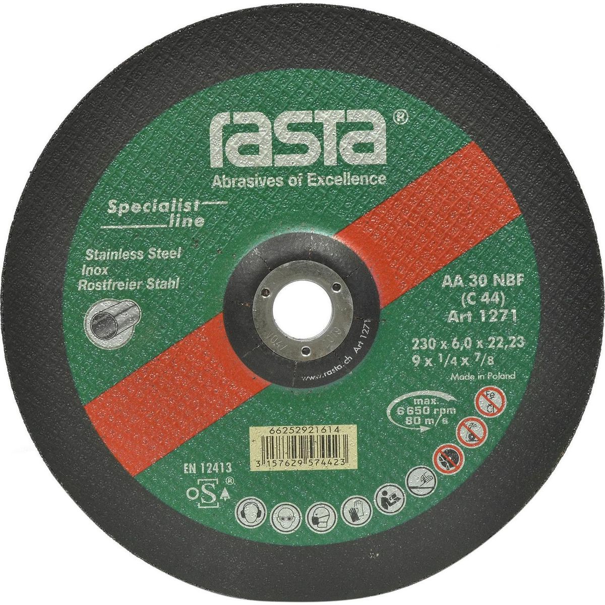 RASTA - Disco de Corte Universal 4 1/2" (115x1,0x22 mm) RE