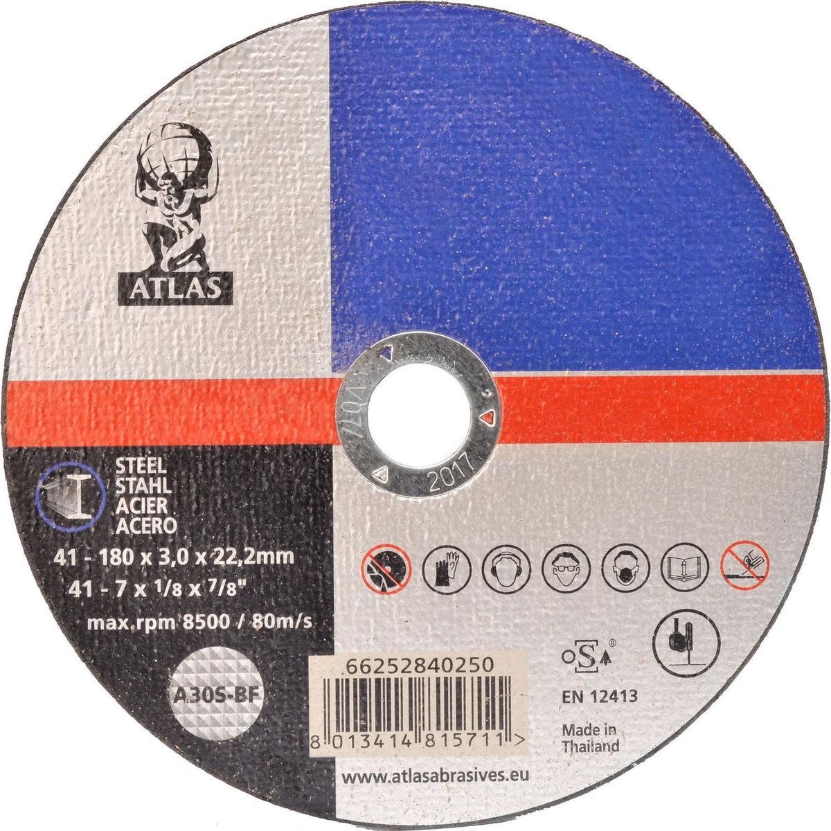 ATLAS - Disco de Corte Universal 7" (180x2,5x22 mm) RE