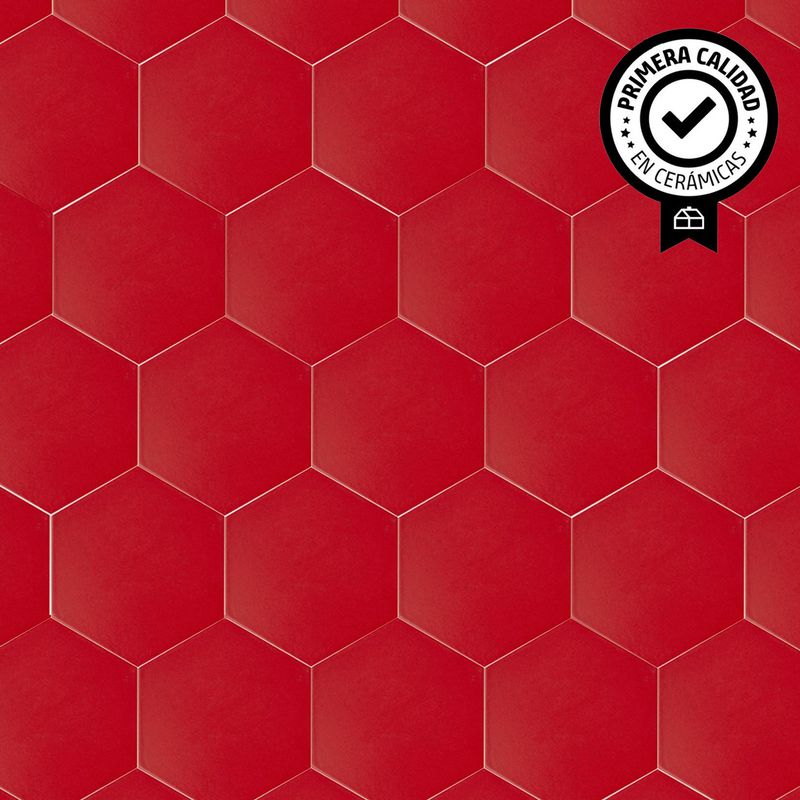 KLIPEN - Cerámica 20x23 cm Hexagon Rojo 1.001 m2