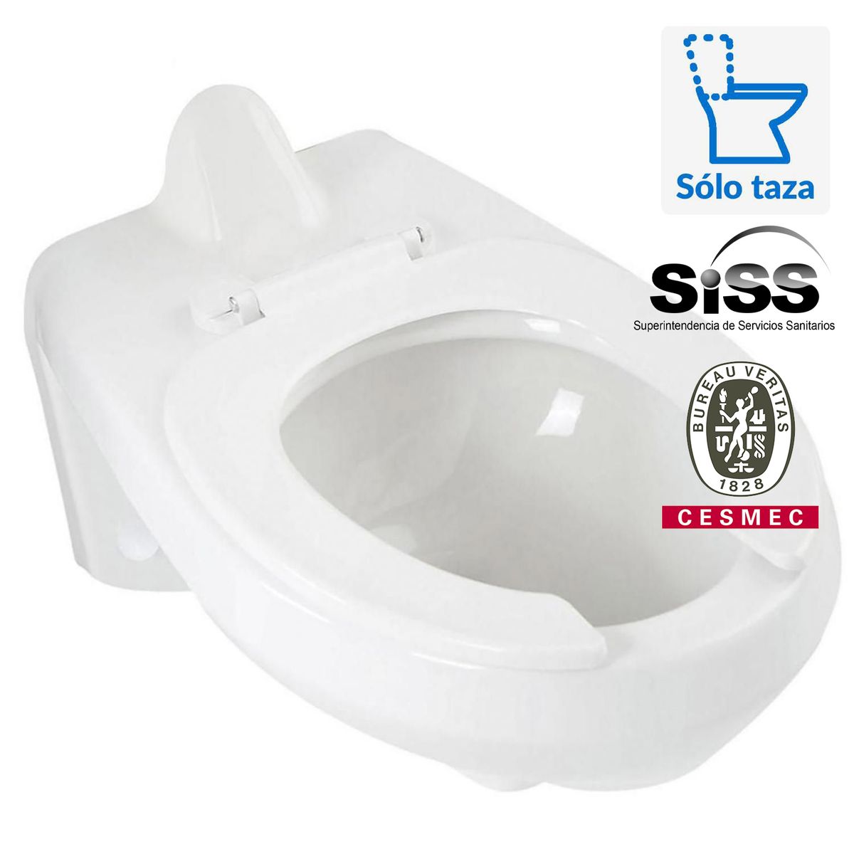 CORONA - Sanitario One piece A muro 4.85 Litros Erie Blanco