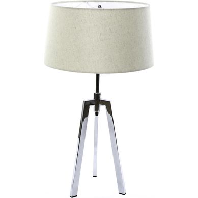 Lmpara de mesa treo cromo con pantalla tela cruda E27 40W.