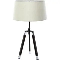 DISEÑO 3 - Lámpara Mesa Treo Cromo Cuero SM Naranjo/Cobre 30x60 cm