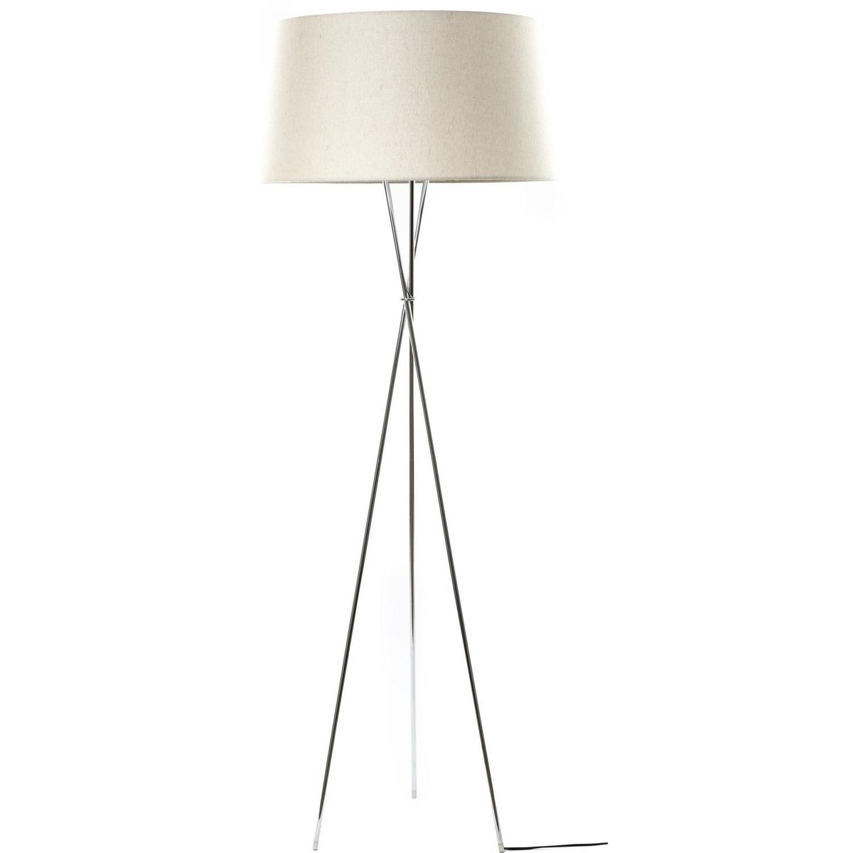 DISEÑO 3 - Lámpara de Pie Trípode Cromo Gris 65x175 cm