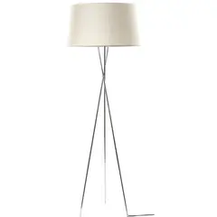 DISEÑO 3 - Lámpara de pie trípode cromo E27 40W.