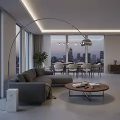 DISEÑO 3 - Lámpara de Pie Arco Lamp Gris 24x232 cm