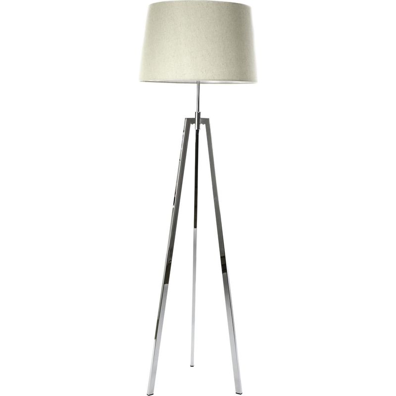 DISEÑO 3 - Lámpara de pie treo cromo 2 luces E27 40W.