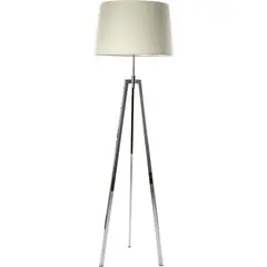 DISEÑO 3 - Lámpara de pie treo cromo 2 luces E27 40W.