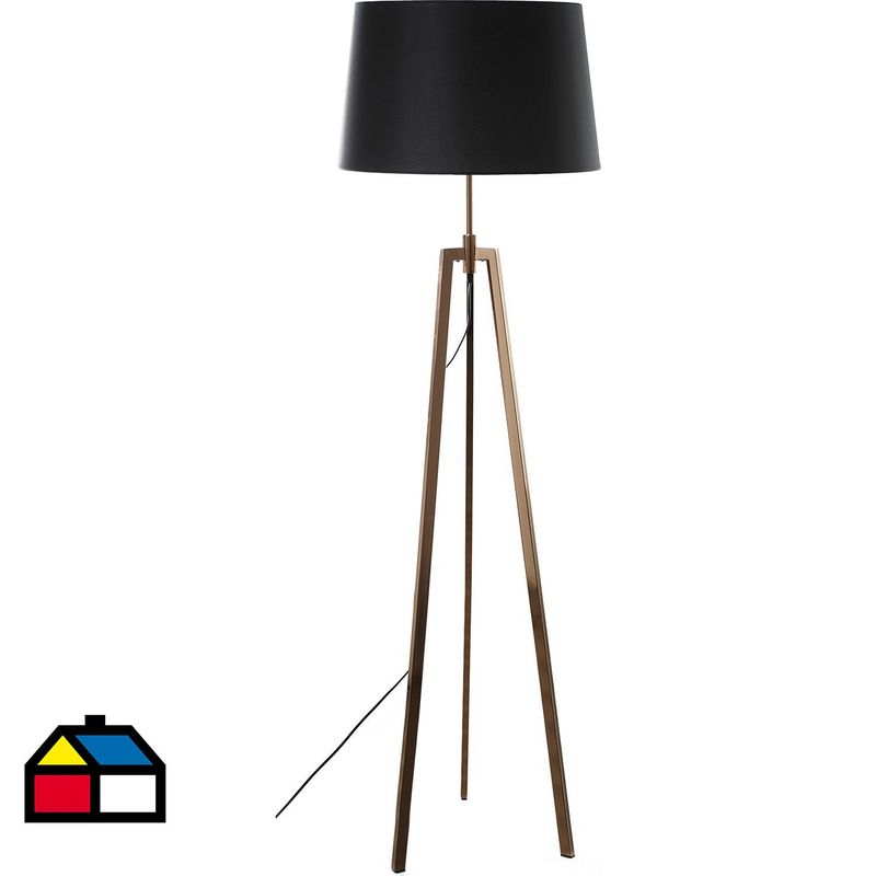 DISEÑO 3 - Lámpara de pie treo cobre 2 luces E27 40W.