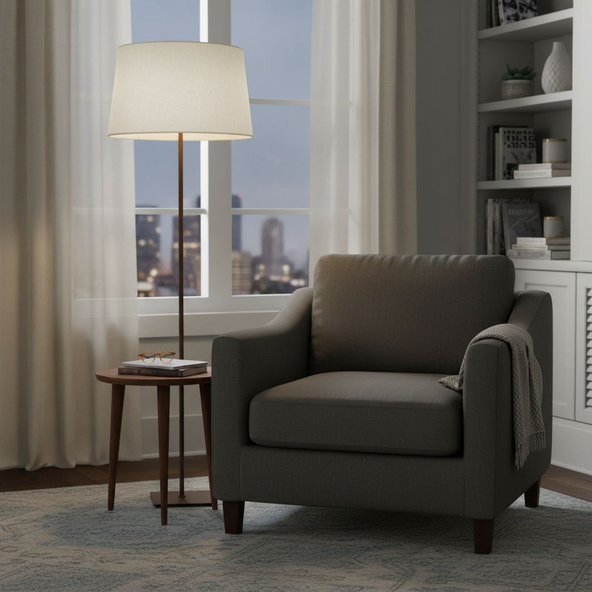 DISEÑO 3 - Lámpara de Pie Argus Óxido Café 50x170 cm