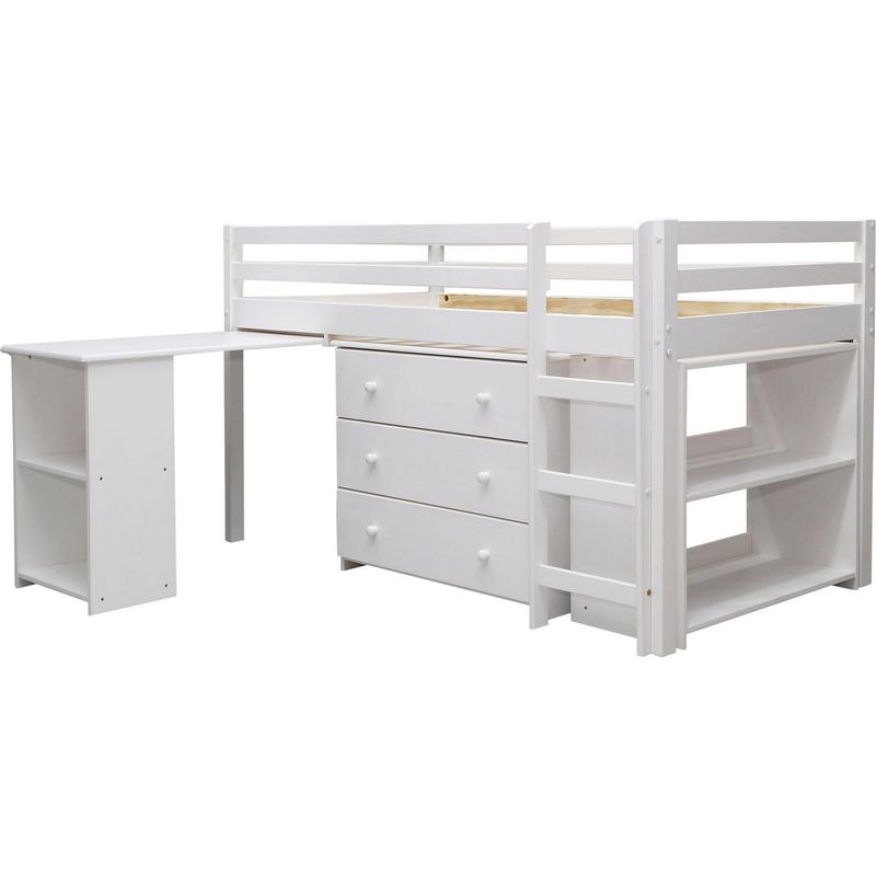 DECOCASA - Camarote multifuncional 1.5 plazas 200x111x117 cm blanco
