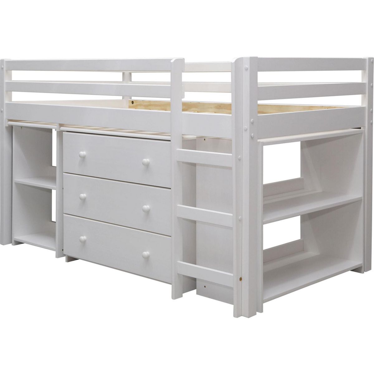 DECOCASA - Camarote multifuncional 1.5 plazas 200x111x117 cm blanco
