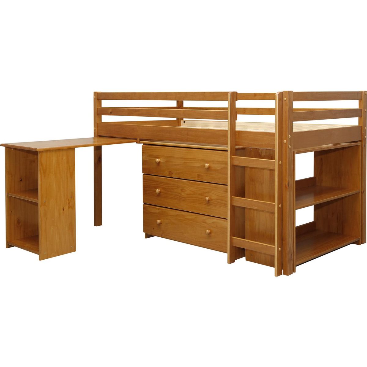 DECOCASA - Camarote multifuncional 1.5 plazas 200x111x117 cm miel