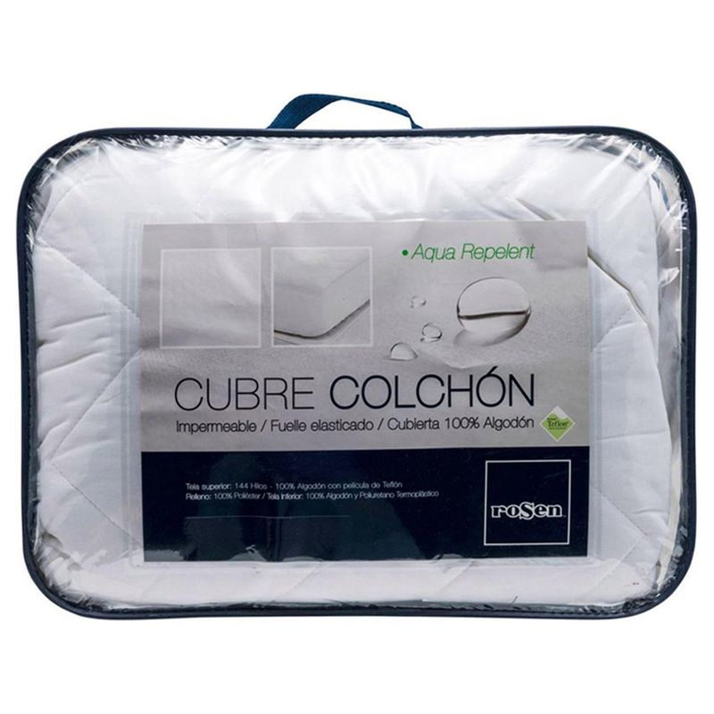 ROSEN - Cubrecolchón aqua repelent súper king blanco