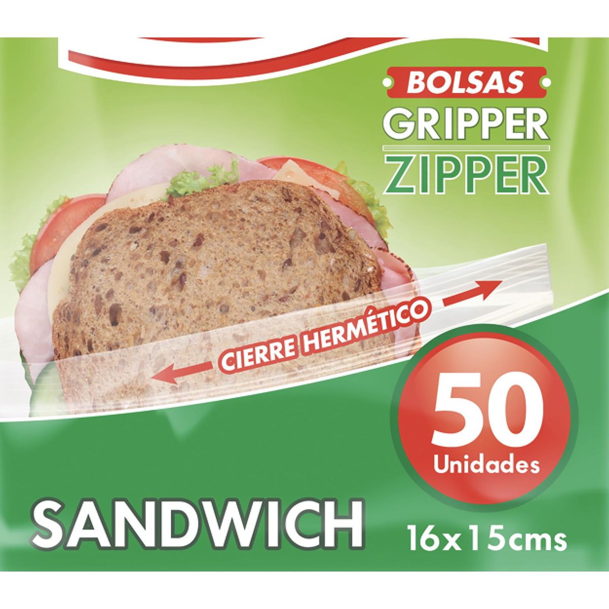 EUROPLAS - Bolsas Herméticas Europlas Sandwich 50 Unidades Transparentes