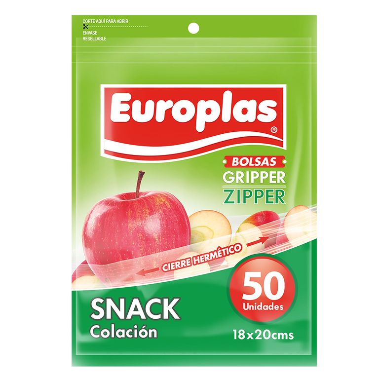 Pack De 50 Bolsas Herméticas Europlas Colación Transparente | Sodimac Chile